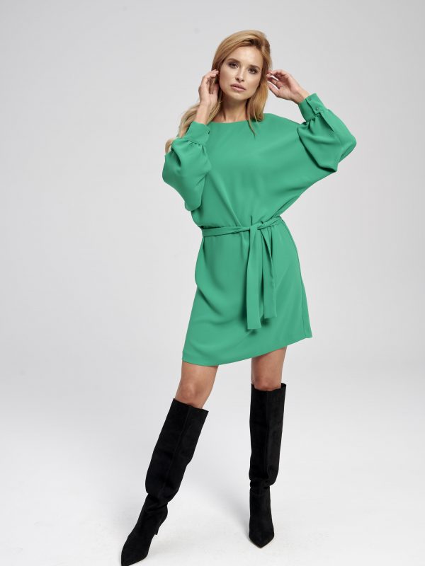 Zielona sukienka typu kimono