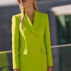 Zielony elegancki garnitur
